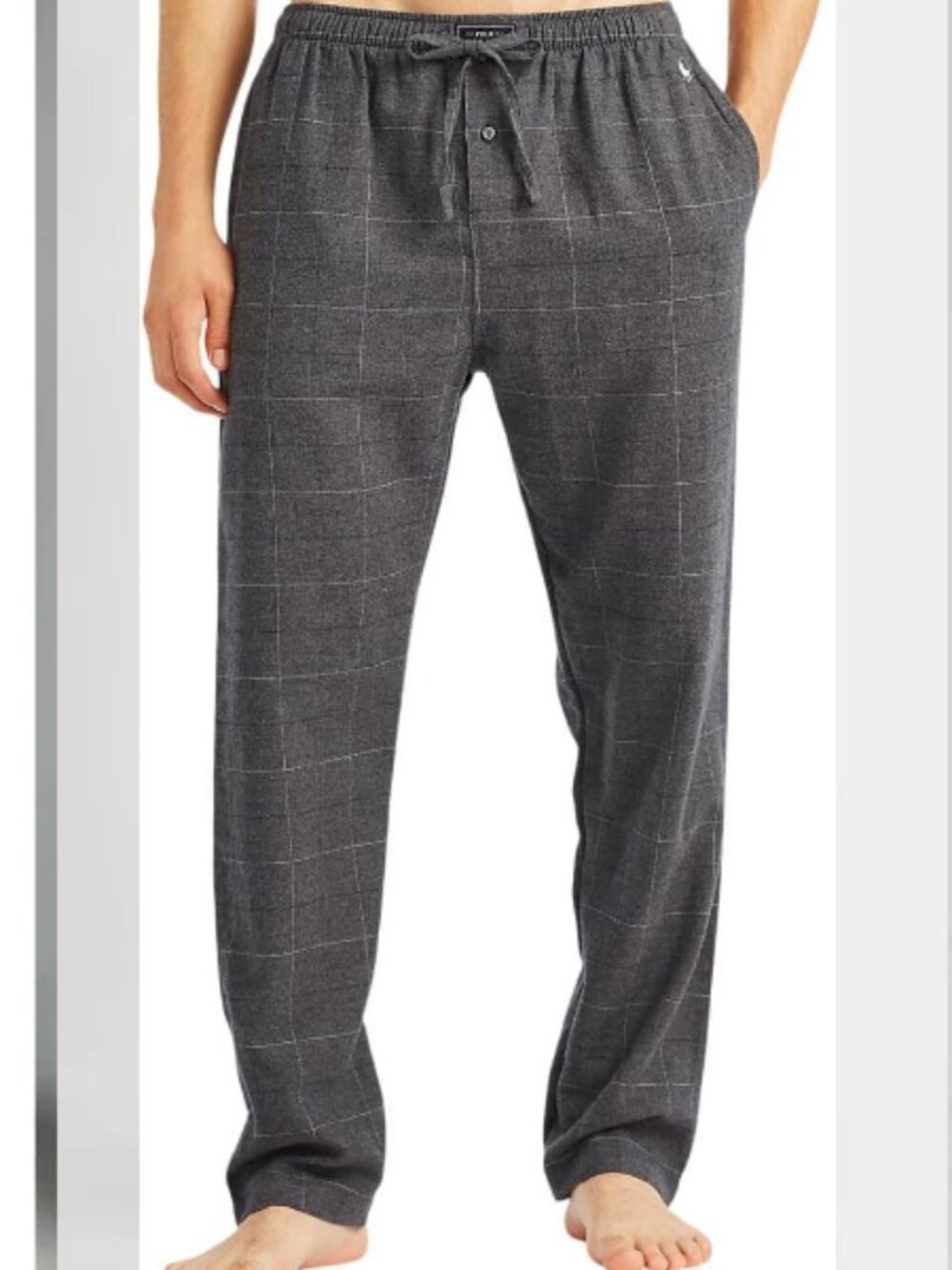 Polo Ralph Lauren Flannel Plaid Pajama Sleep Pant Gray S